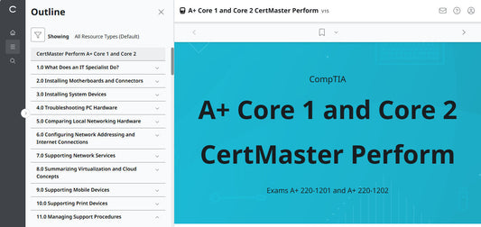 CertMaster Perform for CompTIA A+ Core 1 & 2  (V15) (4 Month Access)
