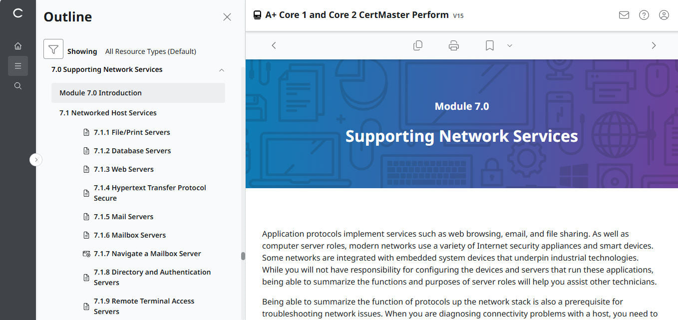 CompTIA A+ Core 1 & 2 CertMaster Perform (V15)
