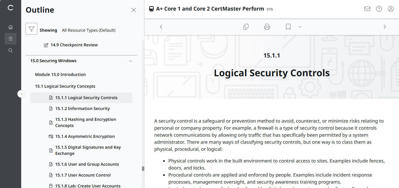 CompTIA A+ Core 1 & 2 CertMaster Perform (V15)