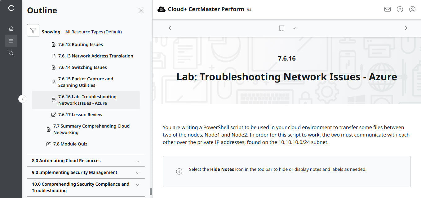 CompTIA Cloud+ CertMaster Perform (CV0-004) (3 Months Access)