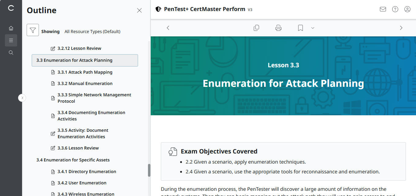 CompTIA PenTest+ CertMaster Perform  PT0-003 (V3) (3 Month Access