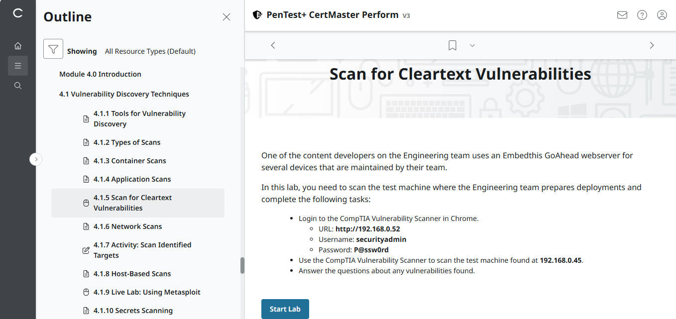 CompTIA PenTest+ CertMaster Perform  PT0-003 (V3) (3 Month Access
